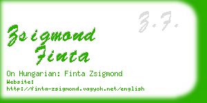 zsigmond finta business card